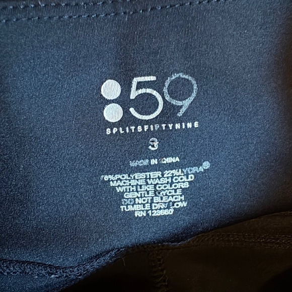 Splits59 Women Black Orange White Chevron High Waist Leggings Size S Activewear - Picture 7 of 7